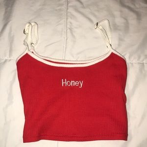 cute red croptop